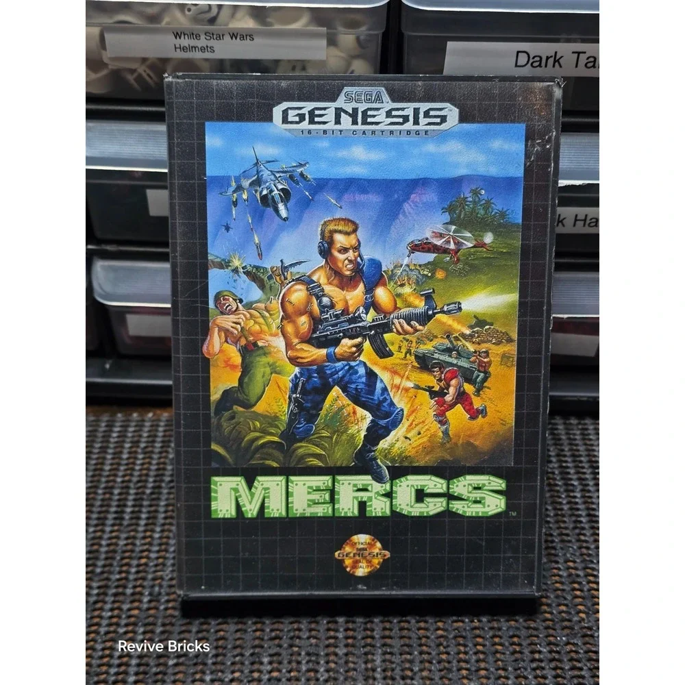 Mercs W/Reg Card (Sega Genesis, 1991) Game and Case Tested Working‎ Great Cond.